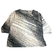 Load image into Gallery viewer, Easywear by Chico's Womens 3 Gray Tan Spandex Stretch Boxy Blouse Plus Ladies