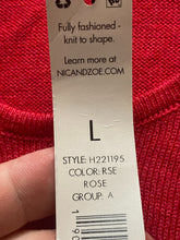 Load image into Gallery viewer, Nic Zoe Sweater Womens Large Red Oversized Viscose Ribbed Knit Outerwear NWT