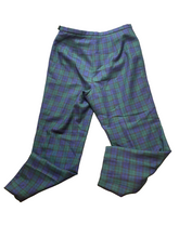 Load image into Gallery viewer, Pendleton Pants Womens 14 (33x27.5) Blue Green Plaid Virgin Wool Straight Leg