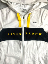 Load image into Gallery viewer, Nike Jacket Womens Medium White Black Full Zip Livestrong Hoodie Fit Dry Ladies