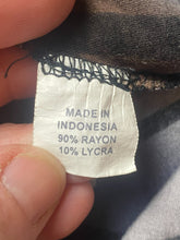 Load image into Gallery viewer, Dunia Shirt Womens Large Blue Brown Geometric Peplum Babydoll Flowy Blouse Rayon