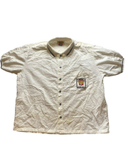 Load image into Gallery viewer, Taxi Genuine Parts Shirt Adult Extra Large White Button Up Racing Race Mens