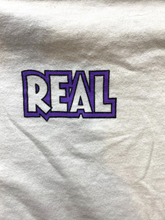 Load image into Gallery viewer, REAL Shirt Adult Medium White Wash When Dry Skateboard Streetwear Comix Mens