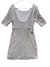 Load image into Gallery viewer, Free People Dress Women Large Lavender Scoop Neck Lady Pucker Bodycon Mini Nylon