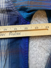 Load image into Gallery viewer, Levi's Shirt Adult Large Blue Gray Plaid Western Pearl Snaps Pockets Cowboy Mens