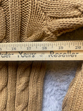 Load image into Gallery viewer, Lauren Jeans Co Sweater Womens Large Tan Cable Knit Turtle Neck Pullover Outdoor