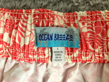 Load image into Gallery viewer, Ocean Breeze Shorts Womens Large (34x3) Pink AOP Flower Drawstring Summer NWT