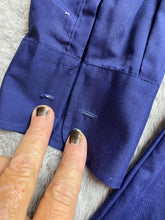 Load image into Gallery viewer, Vintage Wedgefield Shirt Adult Medium Navy Button Up Pockets Cuffs Casual Mens