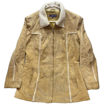 Load image into Gallery viewer, Vintage Roper Jacket Adult Medium Suede Leather Sherpa Full Zip Western Mens