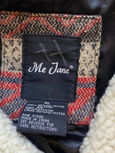 Load image into Gallery viewer, Me Jane Vest Womens Extra Large Navy Aztec Wool Blend Open Front Wrap Jacket