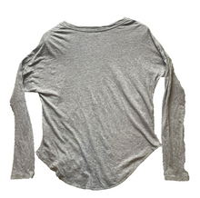 Load image into Gallery viewer, NIKE Shirt Womens Medium Gray Big Swoosh Center Logo Loose Scoop Neck Ladies