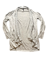 Load image into Gallery viewer, Athleta Sweater Womens Large Tall Gray Open Front Waterfall Cardigan Thumbhole