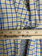 Load image into Gallery viewer, Brooks Brothers 346 Shirt Adult Small Yellow Blue Button Up Grid Checkered Mens
