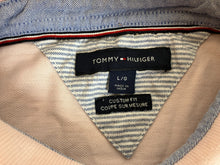 Load image into Gallery viewer, Tommy Hilfiger Shirt Adult Large Pink Custom Fit Prep Spell Out Golf Polo Mens