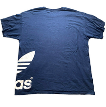 Load image into Gallery viewer, Adidas Shirt Adult Extra Large Navy Logo Stacked Corner Trefoil Big Logo Mens
