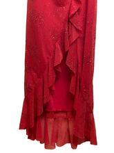 Load image into Gallery viewer, Jessica Mcclintock for Gunne Sax Dress Women 7 Small Ruffle Asymmetrical Shimmer