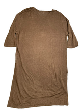 Load image into Gallery viewer, J Jill Dress Womens Medium Brown Oversized Boxy Side Slit Lagenlook Ladies