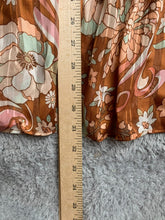 Load image into Gallery viewer, Ryegrass Skirt Womens 3X Brown AOP Flower Layered Smoked Boho Peasant Plus Lady