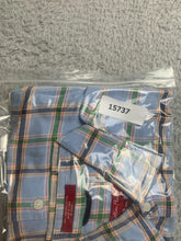 Load image into Gallery viewer, Alan Flusser Shirt Adult 2XL XXL Blue Green Plaid Button Up Weekend Casual Mens