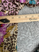 Load image into Gallery viewer, Live 4 Truth Shirt Womens Small Brown Leopard AOP Flower Flare Sleeve Boho Crop