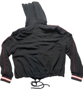 Load image into Gallery viewer, Skylar Madison Sweatshirt Womens Medium Black Full Zip Rayon Hoodie Drawstring