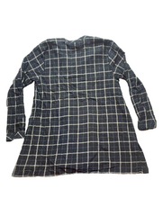 Load image into Gallery viewer, J Jill Shirt Womens Medium Black Windowpane Tunic Oversized Casual Blouse Ladies
