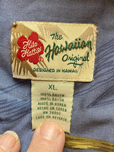 Load image into Gallery viewer, Hilo Hattie Shirt Adult Extra Large Button Up Camp AOP Bamboo Hawaiian Rayon Men