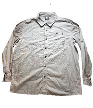 Load image into Gallery viewer, Enyce Shirt Adult 2XL Gray Button Up Pockets Spell Out Hip Hop Streetwear Mens