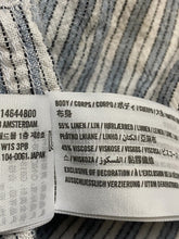 Load image into Gallery viewer, The A&F Shirt Adult 2XLT Blue Gray Button Up Striped Summer Linen Blend Mens