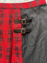 Load image into Gallery viewer, Hot Topic Skirt Womens Large Red Split Buckle Pleated Schoolgirl Y2K Goth Rayon
