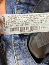 Load image into Gallery viewer, Zara Jeans Womens 02 (29x25.5) Blue Denim Sequin Rosette Applique Destroyed