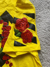 Load image into Gallery viewer, Hudson Outerwear Shirt Womens 3X Yellow Embroidery Rose Hip Hop Streetwear Plus