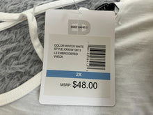 Load image into Gallery viewer, Emily Daniels Shirt Womens 2X White Boho Peasant Tunic Embroidered Plus Lady NWT