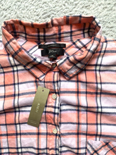 Load image into Gallery viewer, J Crew Shirt Womens 16 Extra Large Peach Classic Flannel Collared Buttons NWT
