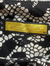 Load image into Gallery viewer, Lavina Dress Womens 44 Black White Lace Lined Flower Boho Bodycon Shift Ladies