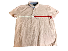 Load image into Gallery viewer, Tommy Hilfiger Shirt Adult Large Pink Custom Fit Prep Spell Out Golf Polo Mens