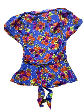 Load image into Gallery viewer, Anthropologie Girls From Savoy Shirt Womens Small AOP Flower Artsy Boho Wrap