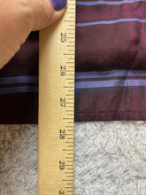 Load image into Gallery viewer, LOFT Sweater Womens Large Petite Burgundy Flounce Plaid Tunic Rayon Nylon NWT
