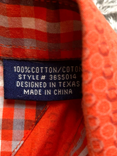 Load image into Gallery viewer, Panhandle Shirt Adult Large Coral Western Style Pearl Snaps Cuffs Contrast Mens