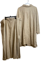 Load image into Gallery viewer, Jessica London 2 Piece Set Womens Shirt 24 Skirt 26 Lagenlook Linen Plus Ladies