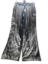 Load image into Gallery viewer, Highway Pants Womens 7 (30x30) Black Leather Cargo Nylon Outdoor Biker Flared