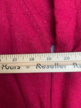 Load image into Gallery viewer, Emily and Fin Sweater Womens Extra Large Red Button Front Cardigan Eyelet Lady