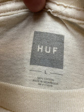 Load image into Gallery viewer, HUF Shirt Adult Large Beige Big H Logo Essentials Classic Crewneck Mens NWT