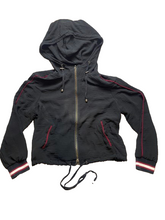 Load image into Gallery viewer, Skylar Madison Sweatshirt Womens Medium Black Full Zip Rayon Hoodie Drawstring