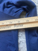 Load image into Gallery viewer, J Jill Shirt Womens Medium Navy Blue Oversized Ruffle Hem Tunic Blouse Rayon