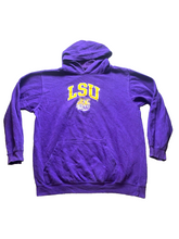 Load image into Gallery viewer, Vintage LSU Tigers Sweatshirt Adult Extra Large Purple Hoodie Sweater NCAA Mens