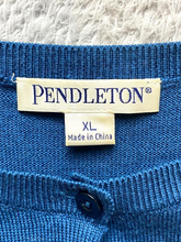 Load image into Gallery viewer, Pendleton Sweater Womens Extra Large Turquoise Blue Merino Wool Cardigan Ladies