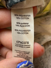 Load image into Gallery viewer, Zenergy by Chicos Shirt Womens 2 (Large) Boxy Artsy AOP Flower Boho Peasant Lady