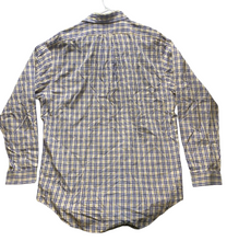 Load image into Gallery viewer, Ralph Lauren Shirt Adult Large Navy Yellow Plaid Creek Button Up Pocket Mens