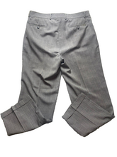 Load image into Gallery viewer, Alan Flusser Pants Adult 38x32 Gray Pleated Straight Leg Viscose Golf Dress Mens